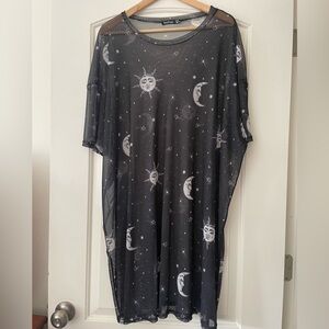Mesh Celestial T-Shirt Dress